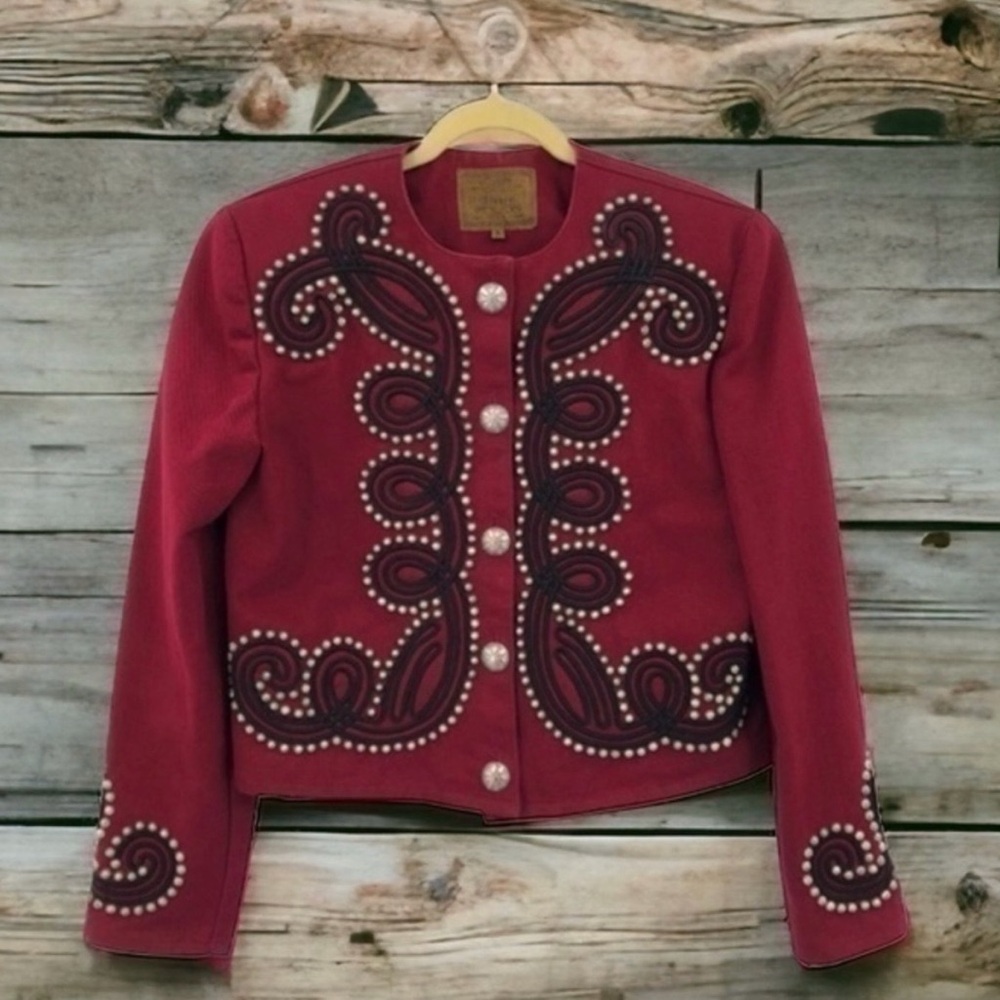 Double D Ranch Wear vintage Heavily Embellished studded jacket RARE